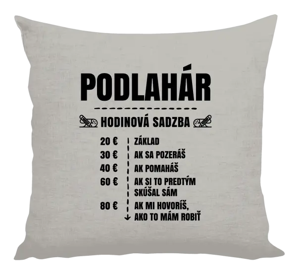 Vankúš Hodinová sadzba - podlahár