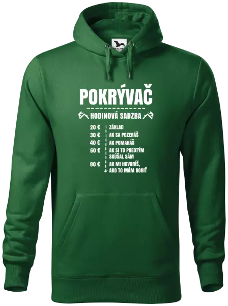 Pánska mikina Hodinová sadzba - pokrývač
