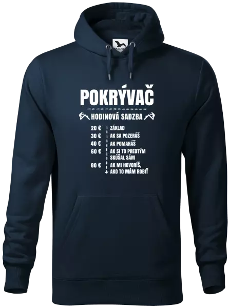 Pánska mikina Hodinová sadzba - pokrývač