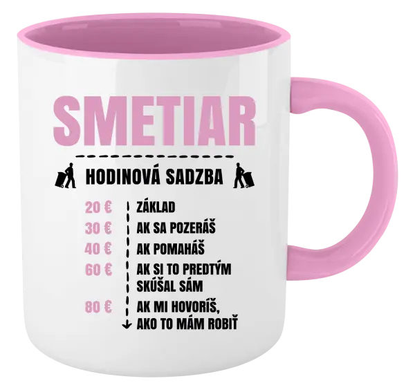 Hrnček  Hodinová sadzba - smetiar