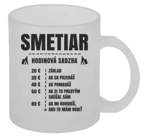 Hrnček Hodinová sadzba - smetiar