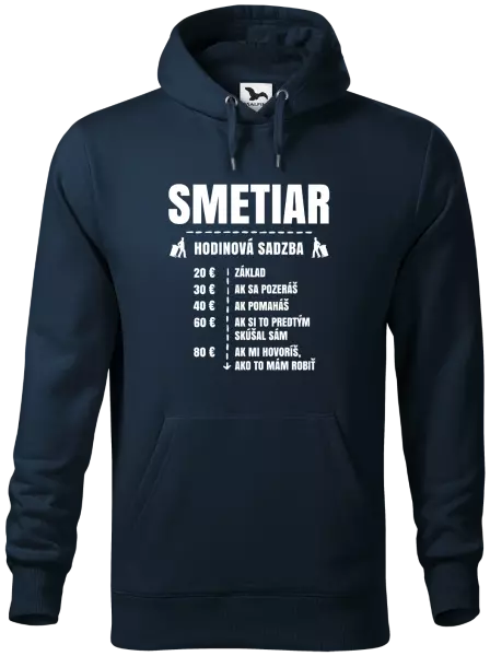 Pánska mikina Hodinová sadzba - smetiar