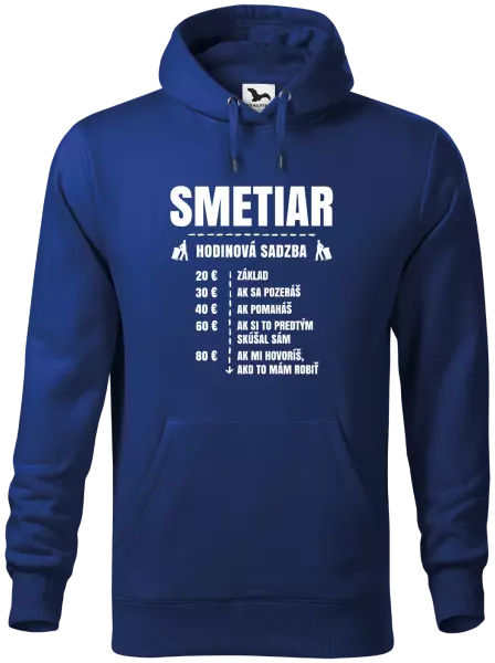 Pánska mikina Hodinová sadzba - smetiar