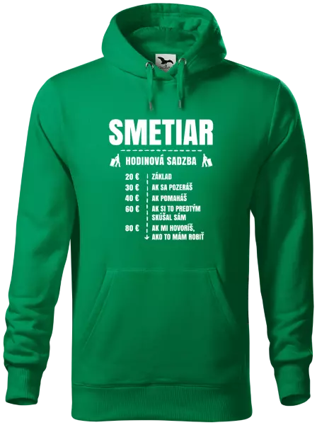 Pánska mikina Hodinová sadzba - smetiar