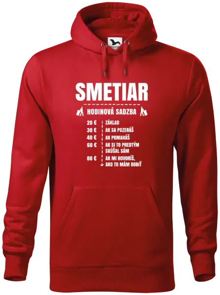 Pánska mikina Hodinová sadzba - smetiar