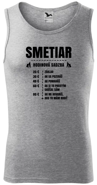 Pánske tielko Hodinová sadzba - smetiar