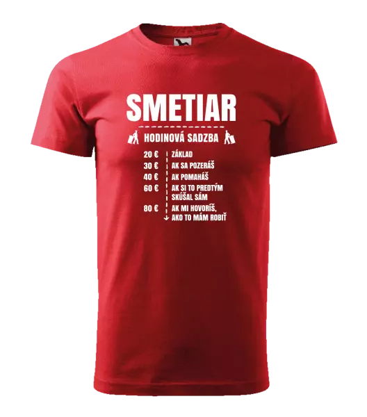 Pánske tričko Hodinová sadzba - smetiar