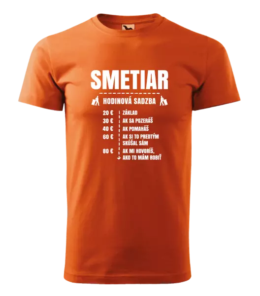 Pánske tričko Hodinová sadzba - smetiar