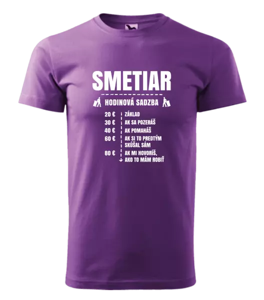 Pánske tričko Hodinová sadzba - smetiar