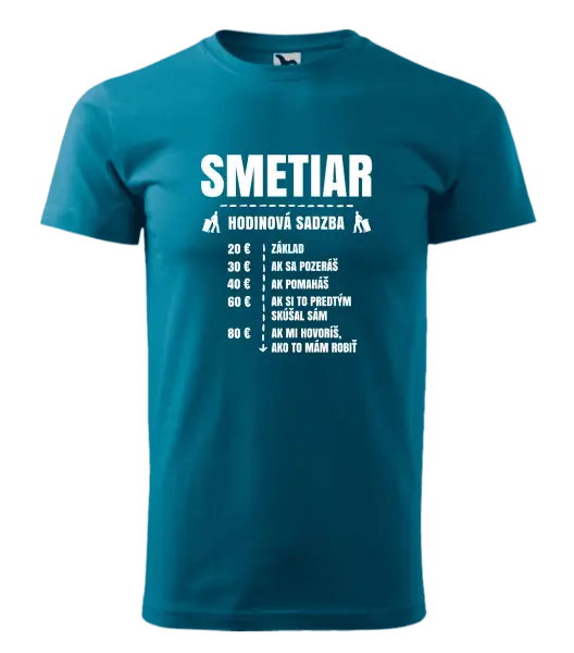 Pánske tričko Hodinová sadzba - smetiar