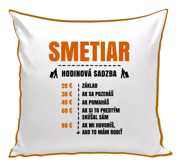 Vankúš Hodinová sadzba - smetiar
