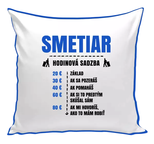 Vankúš Hodinová sadzba - smetiar