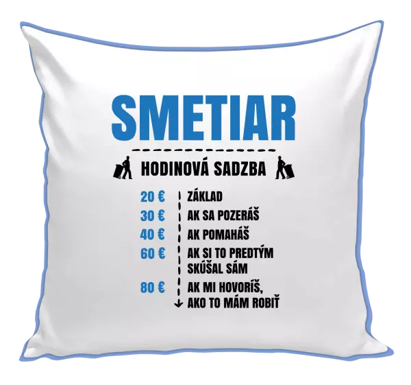Vankúš Hodinová sadzba - smetiar