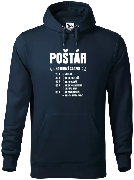 Pánska mikina Hodinová sadzba - poštár