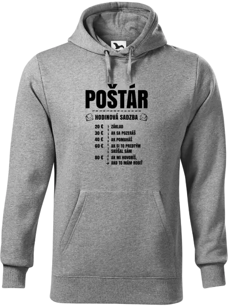 Pánska mikina Hodinová sadzba - poštár