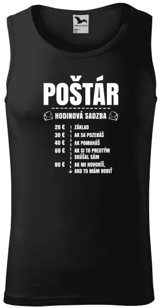 Pánske tielko Hodinová sadzba - poštár