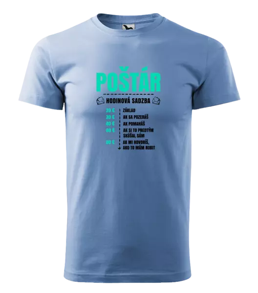 Pánske tričko Hodinová sadzba - poštár