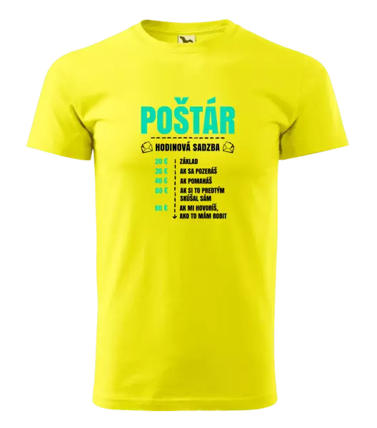 Pánske tričko Hodinová sadzba - poštár