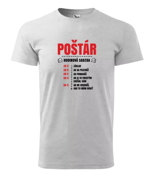 Pánske tričko Hodinová sadzba - poštár