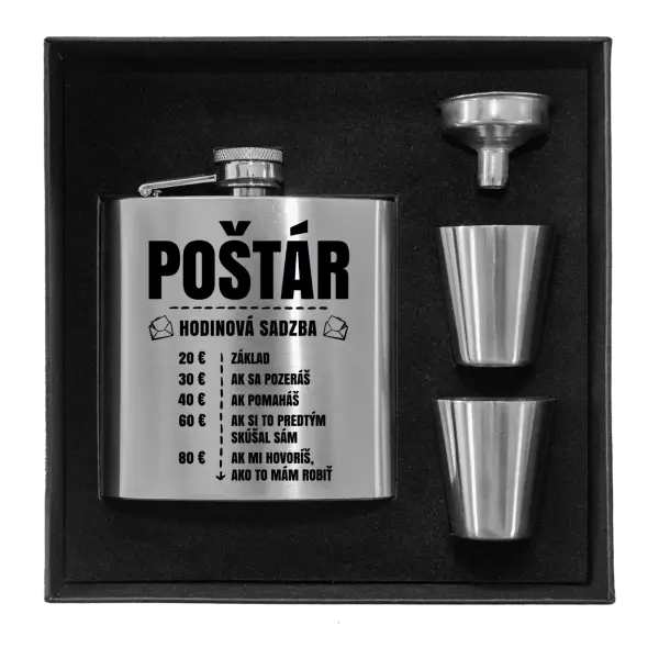 Ploskačka v krabičke Hodinová sadzba - poštár