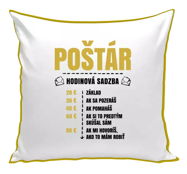 Vankúš Hodinová sadzba - poštár