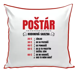Vankúš Hodinová sadzba - poštár