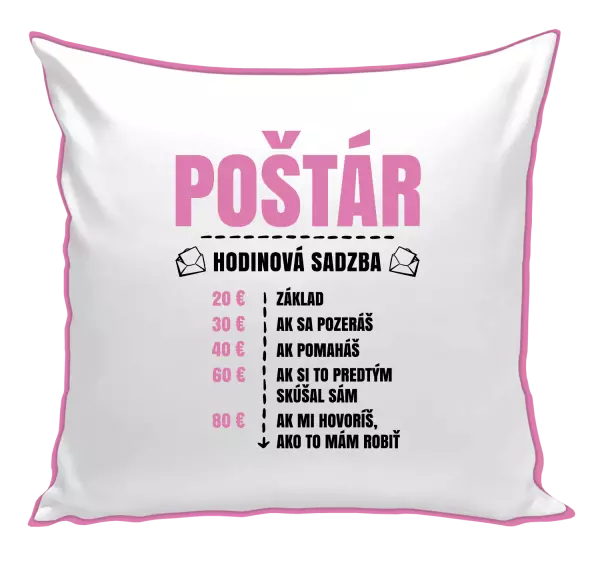 Vankúš Hodinová sadzba - poštár