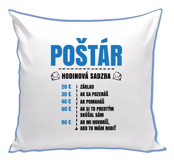 Vankúš Hodinová sadzba - poštár