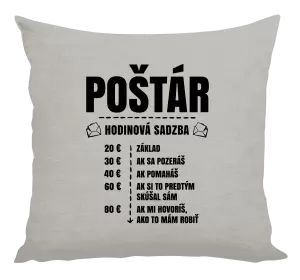 Vankúš Hodinová sadzba - poštár