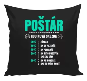 Vankúš Hodinová sadzba - poštár