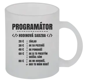 Hrnček Hodinová sadzba - programátor