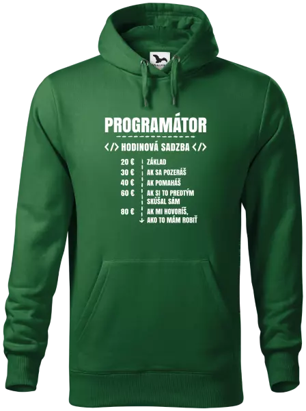 Pánska mikina Hodinová sadzba - programátor