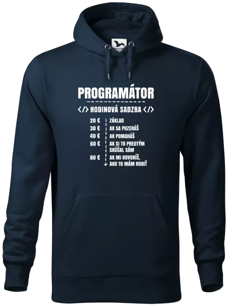 Pánska mikina Hodinová sadzba - programátor