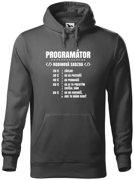 Pánska mikina Hodinová sadzba - programátor