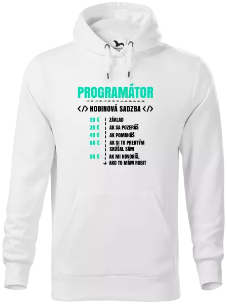Pánska mikina Hodinová sadzba - programátor