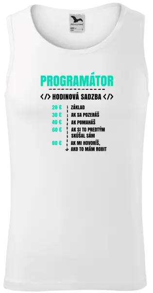 Pánske tielko Hodinová sadzba - programátor