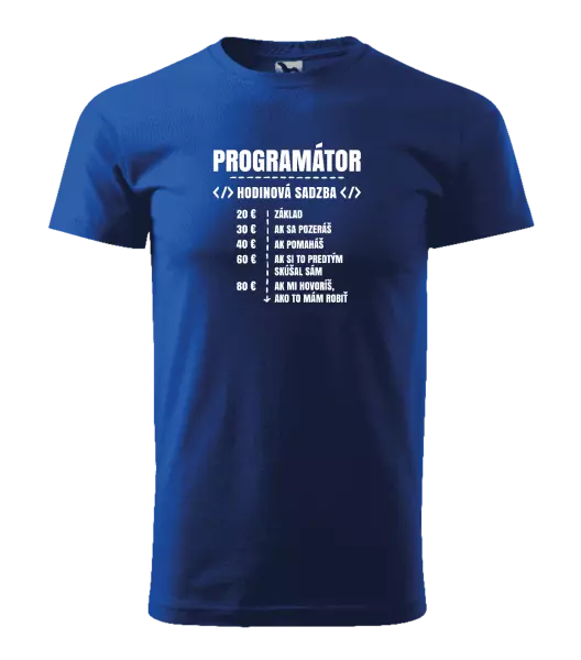 Pánske tričko Hodinová sadzba - programátor