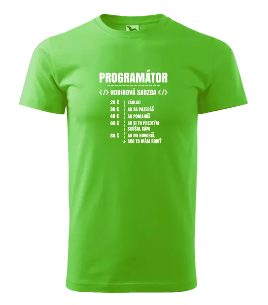 Pánske tričko Hodinová sadzba - programátor