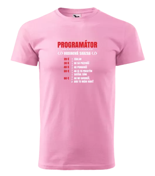Pánske tričko Hodinová sadzba - programátor
