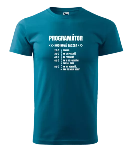 Pánske tričko Hodinová sadzba - programátor