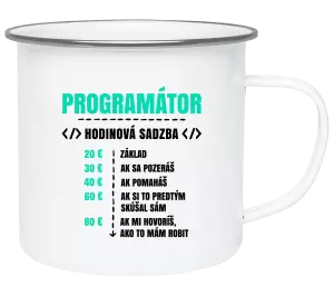 Plecháčik Hodinová sadzba - programátor