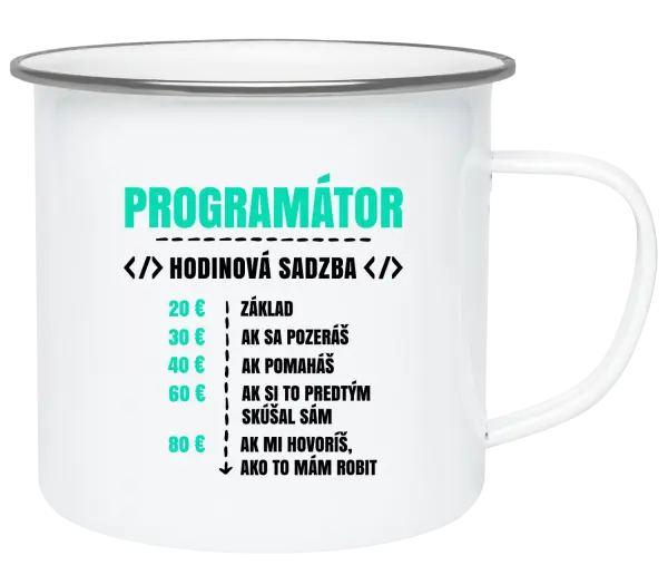 Plecháčik Hodinová sadzba - programátor