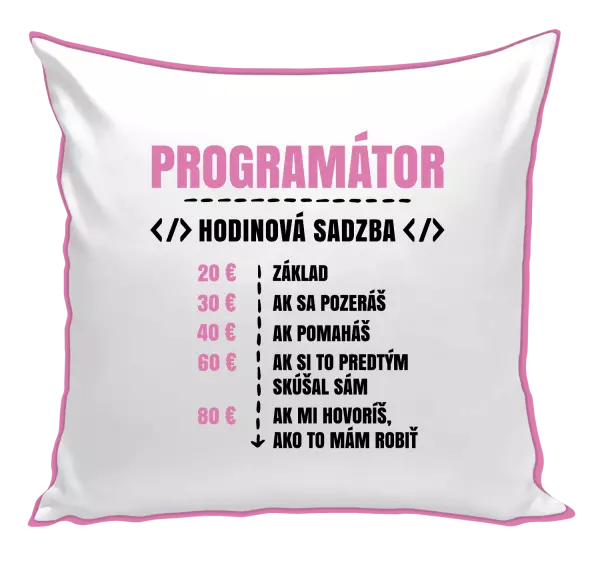 Vankúš Hodinová sadzba - programátor