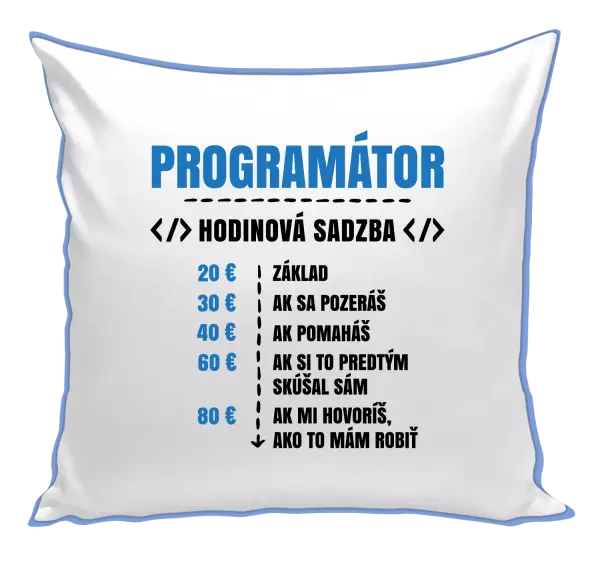 Vankúš Hodinová sadzba - programátor