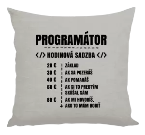 Vankúš Hodinová sadzba - programátor