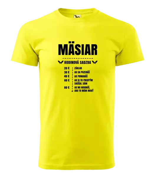 Pánske tričko Hodinová sadzba - mäsiar