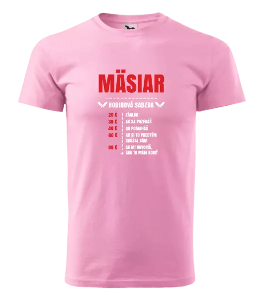 Pánske tričko Hodinová sadzba - mäsiar