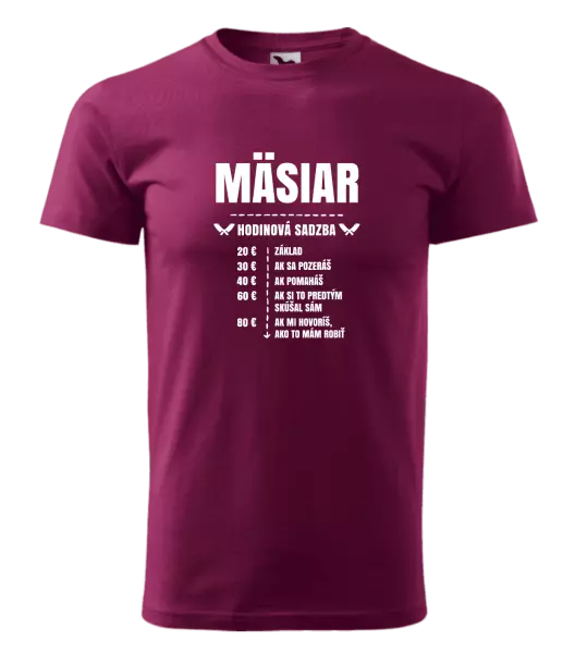 Pánske tričko Hodinová sadzba - mäsiar