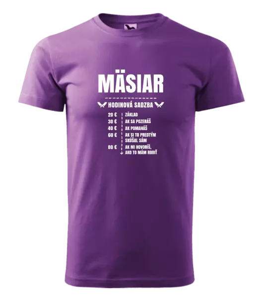 Pánske tričko Hodinová sadzba - mäsiar