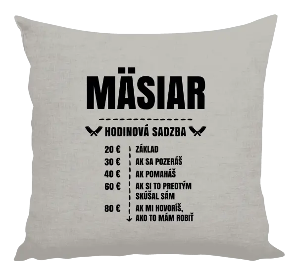 Vankúš Hodinová sadzba - mäsiar
